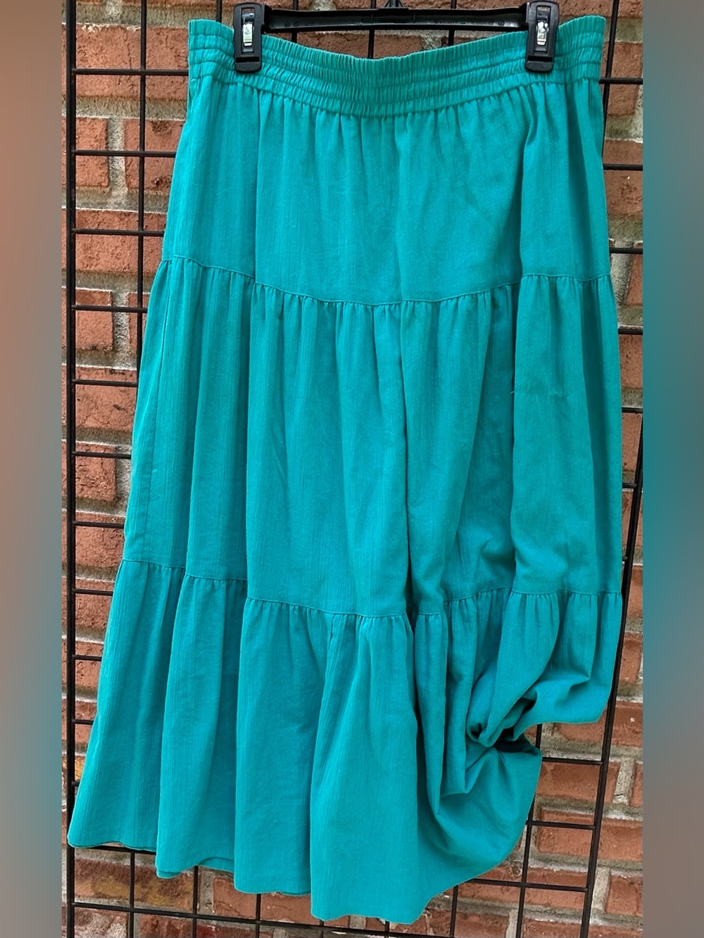 Laura and Jayne Women’s Teal Tiered Midi Skirt